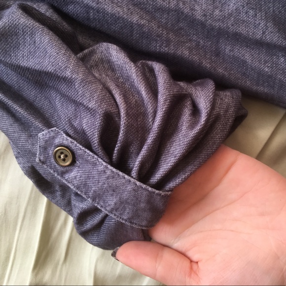 Soft button down collared denim style shirt - Picture 3 of 5